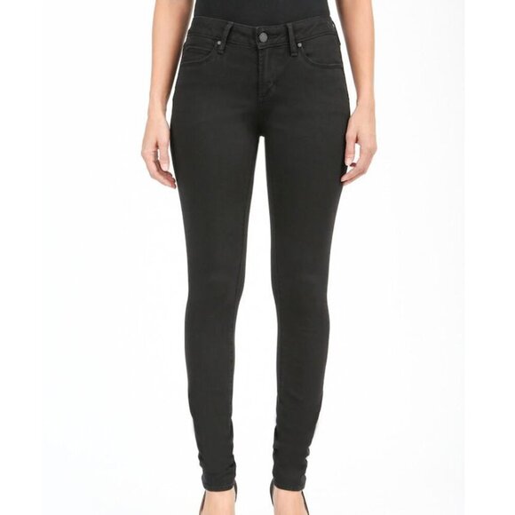 ARTICLES OF SOCIETY Mya Skinny Jeans Solid Black Mid Rise Full Length Stretch 27 - Picture 3 of 14